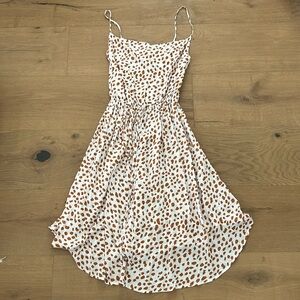 Brown and white dotted Strappy dress size M